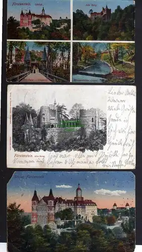 123035 3 AK Fürstenstein Schloss Alte Burg 1903 1924