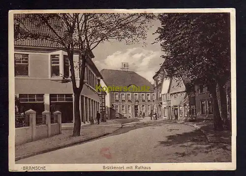 120468 AK Bramsche um 1935 Brückenort mit Rathaus