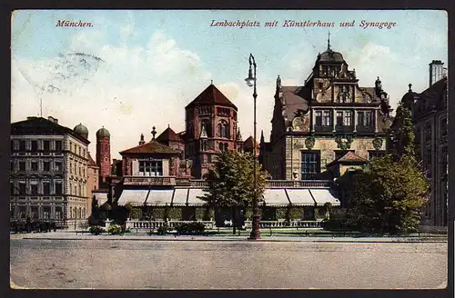 40315 5 AK München 1910 Lenbachplatz Synagoge Propyläen Sendlingertor Platz 1913