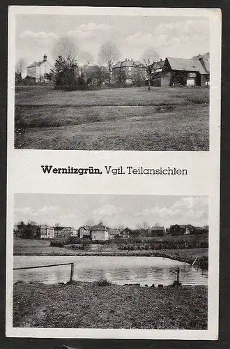 27047 AK Wernitzgrün Vogtland 2 Teilansichten 1943