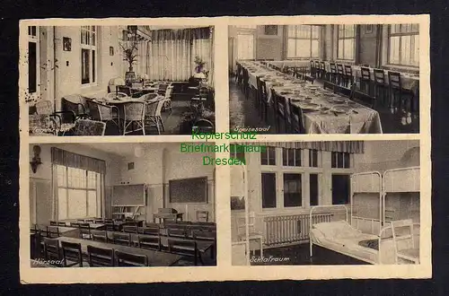 122633 AK Radebeul 1944 Schule Haideberg Tagesraum Speisesaal Hörsaal Schlafraum