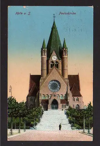 104911 AK Halle S. Pauluskirche 1912