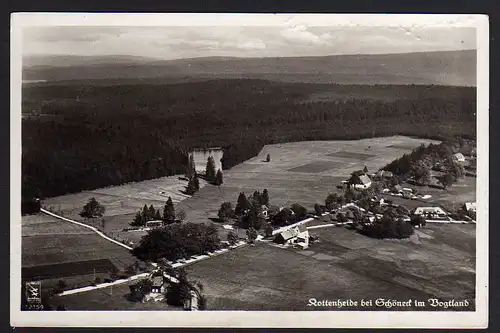 76757 AK Kottenheide bei Schöneck Vogtland 1936 Luftbild Fliegeraufnahme