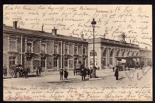 45335 AK Narbonne La Gare Bahnhof 1903