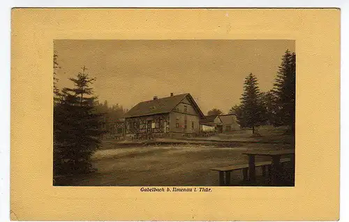 42744 AK Gabelbach bei Ilmenau 1911 Bahnpost