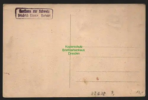 23678 AK Bürgstein Einsiedlerstein Gasthaus z Schweiz Friedrich Lissner Gastwirt