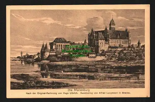 143123 AK Die Marienburg Wpr. Deutscher Ostmarken Verein gegr. 1894 Bismarck