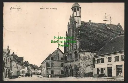 140020 AK Grimmen in Pommern Markt Rathaus 1907