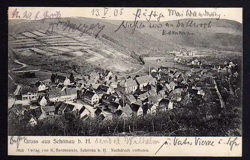 78349 AK Schönau b. H. bei Heidelberg 1905