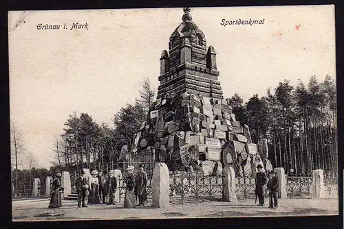 43343 AK Grünau Mark Sportdenkmal 1907