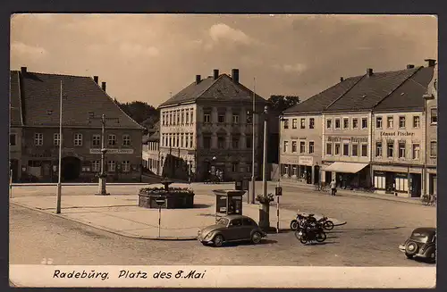 36639 AK Radeburg Platz des 8. Mai Gasthof zum Löwen Markt Drogerie 1967