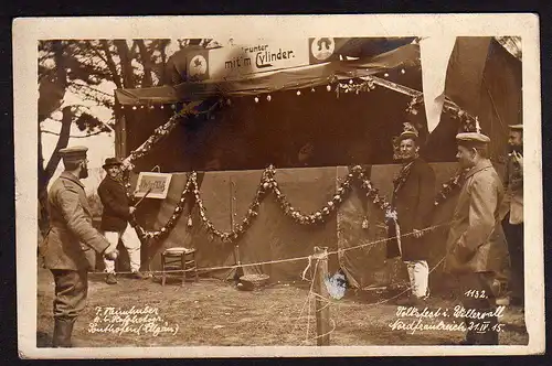 36598 AK Fotokarte Volksfest in Willersall Nordfrankreich 1915 Soldat Sonthofen