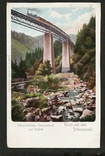 24186 AK Höllentalbahn Rauennabach Viadukt Eisenbahn Dampflok Lok Schwarzwald