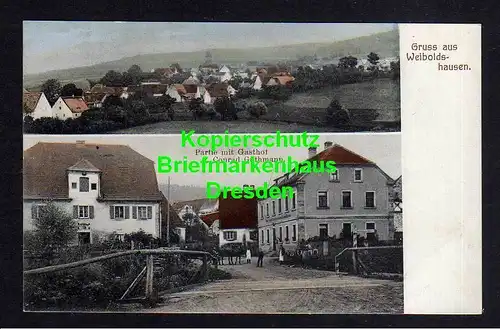 116536 AK Weiboldshausen 1922 Partie mit Gasthof Conrad Guthmann