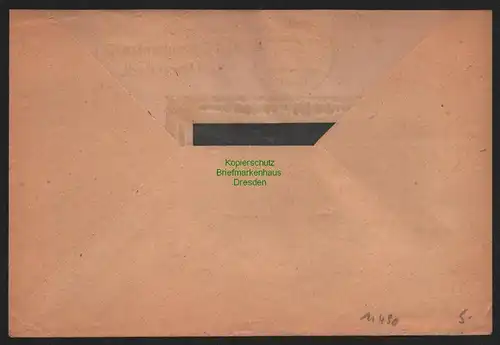 B11490 Brief DDR Karl-Marx-Stadt 1954 Propaganda Deine Stimme für den Frieden