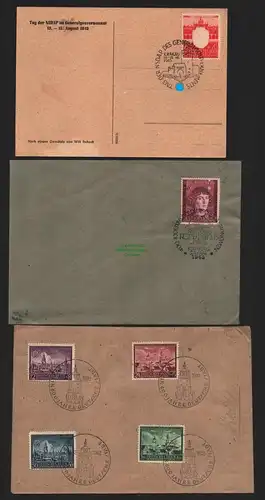B11434 2x Brief, Gedenkkarte Krakau 1943 Generalgouvernement Kopernikus 104