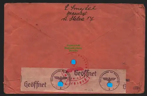 B11350 Brief Rumänien Zensur OKW 1940 nach Prag Praha Einschreiben Bucuresti