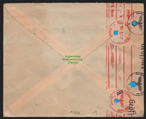 B11343 Brief Sofia 1940 nach Prag Deutsche Zensur OKW