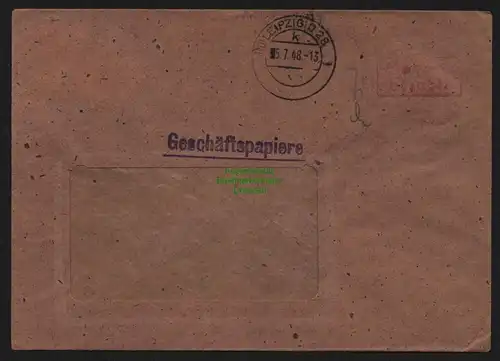 B11256 Brief Leipzig O28 Gebühr bezahlt Währungsreform 1948 2x Signum