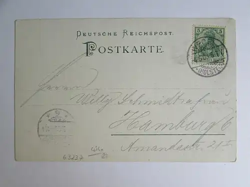 63237 AK Schulau Wedel Elbe Etablissement 1902 Litho