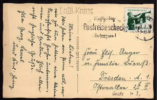 60288 AK Rathen Gammrich Sächs. Schweiz 1936 Labi Karte