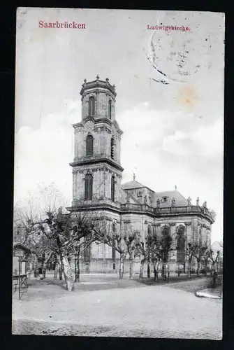 41308 AK Saarbrücken Ludwigskirche 1914