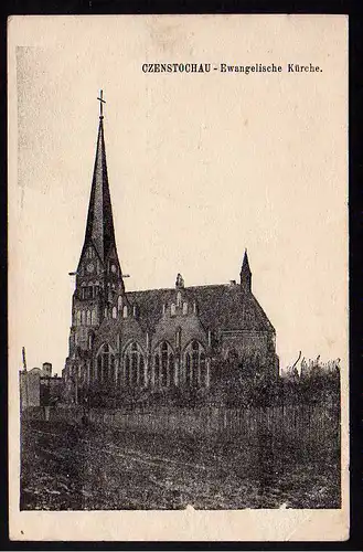 37691 AK Czestochowa Tschenstochau Czenstochau 1914 Evangelische Kirche