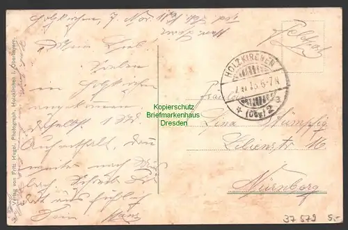 37579 AK Holzkirchen Oberbayern 1918 Feldpost Panorama Landkarte