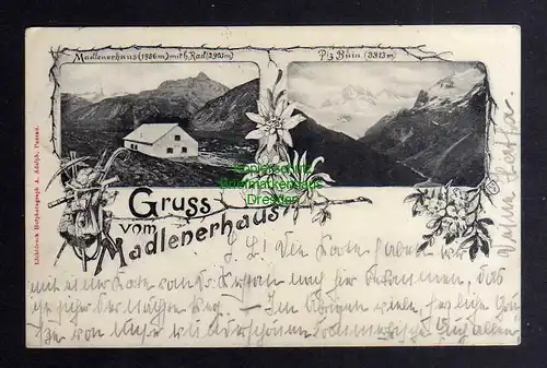 130115 AK Madlenerhaus 1912 Silvretta unterhalb Bielerhöhe Vorarlberg Österreich