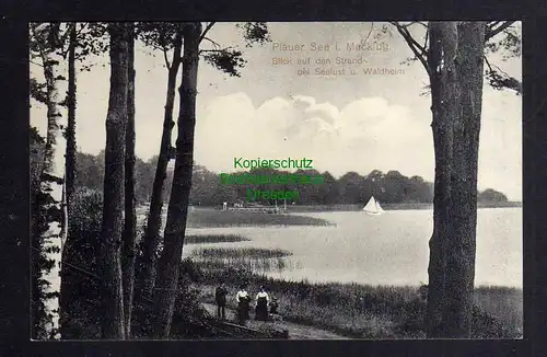 122859 AK Plauer See Mecklenburg Strand Seelust Waldheim 1911