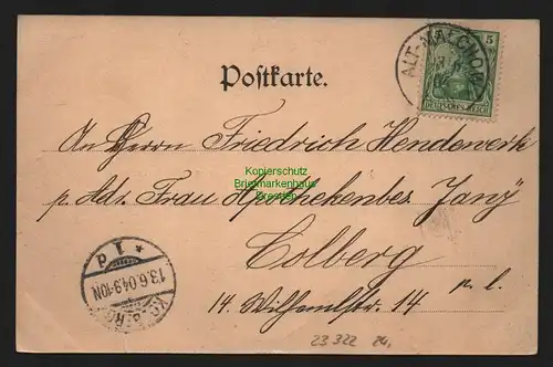 23322 AK Göritz Gasthof Schule Berwersdorff Amtsvorsteher Alt Malchow 1904