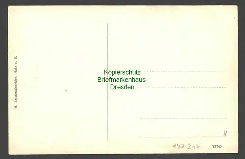 142317 AK Halle Giebichenstein Markt Burg Hallore mit Fahne um 1910
