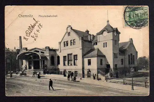 96763 Chemnitz Nicolaibahnhof 1908 Schönau