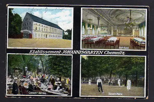 86034 AK Chemnitz Etablissement Johannisgarten Zschopauerstrasse 190 Tennisplatz