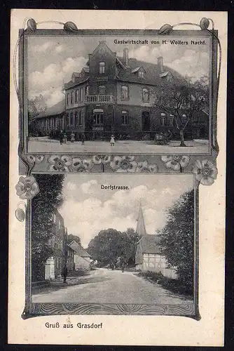 84832 AK Grasdorf b. Hannover Hildesheim 1909 Gastwirtschaft Wolters Dorfstraße