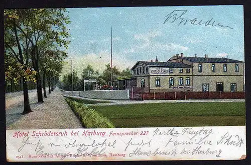 69450 AK Hotel Schrödersruh bei Harburg 1903