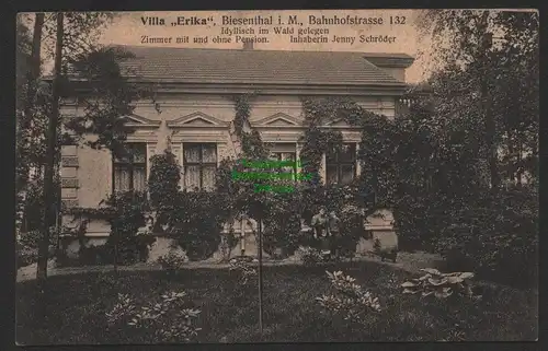 147553 AK Biesenthal i. M. Bhnhofstraße 132 Villa Erika 1914