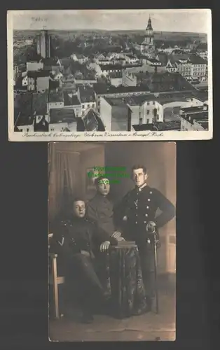 142227 2 AK Reichenbach Eulengebirge Wasserturm Kirche 1943 Soldaten Uniform