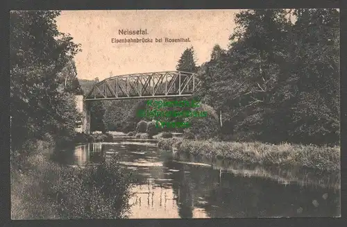 142229 AK Eisenbahnbrücke bei Rosenthal Brücke um 1915