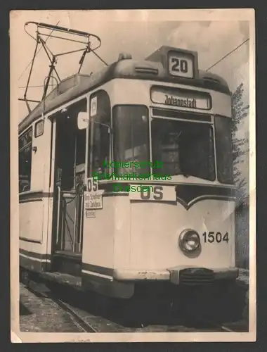 141481 Original Foto Dresdner Straßenbahn Linie 20 Johannstadt Ohne Schaffner