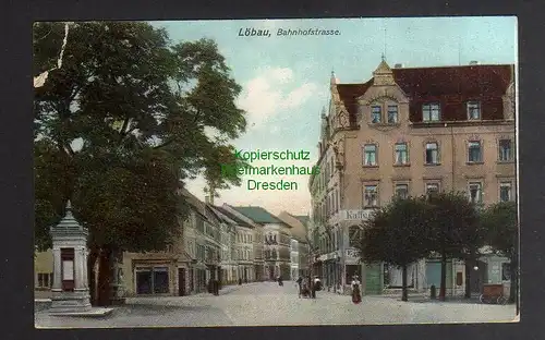 132586 AK Löbau Bahnhofstrasse Kaffee 1910