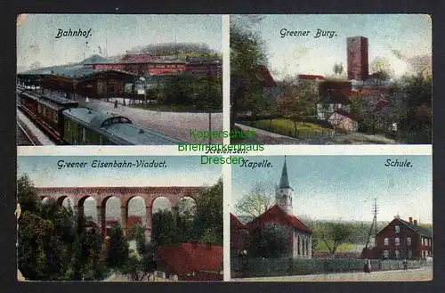 123001 AK Kreiensen 1917 Bahnhof Greener Eisenbahn Viadukt Greener Burg Schule