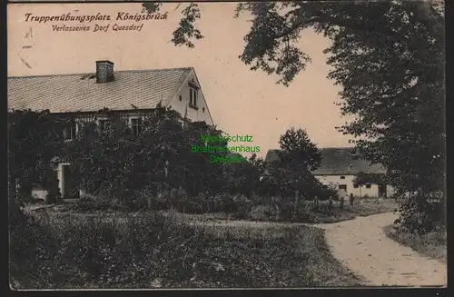 150477 AK Truppenübungsplatz Königsbrück 1927 verlassenes Dorf Quosdorf