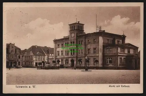 150646 AK Schwerin an der Warthe Skwierzyna Markt mit Rathaus 1927