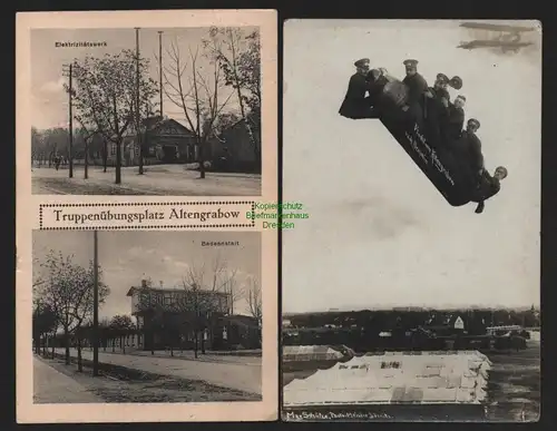 150547 2 AK Truppenübungsplatz Altengrabow Elektrizitätswerk Badeanstalt 1926
