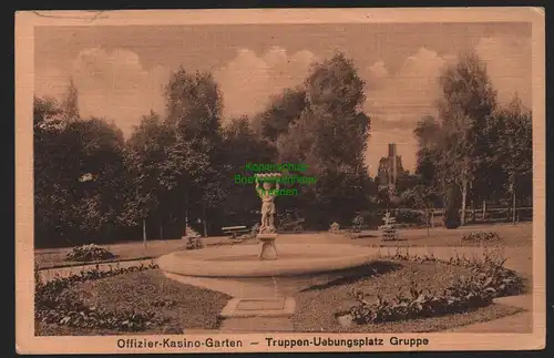 150531 AK Truppenübungsplatz Gruppe um 1920 Offizier-Kasino Garten