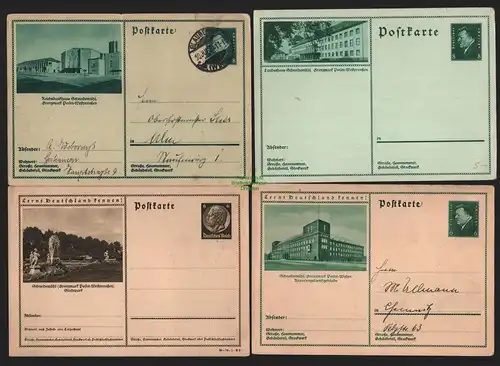 150510 4 GS Bildpostkarten Schneidemühl Pila 1931 Reichsdankhaus Landeshaus