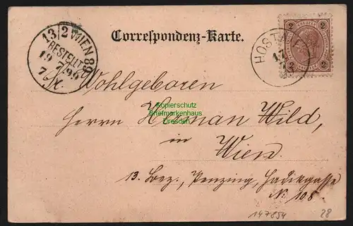 147854 AK Hostoun Hostau 1899 Untere Stadt mit dem Mühlberg