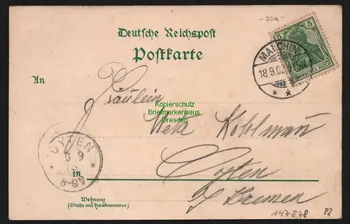 147878 AK Basedow i. d. M. Schweiz Kleeblattlitho Gasthof Martall Kirche  1902