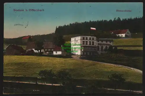147911 AK Neuhain Dittersbach Waldenburg Schlesien Glinik Nowy 1915 Bismarckhöhe